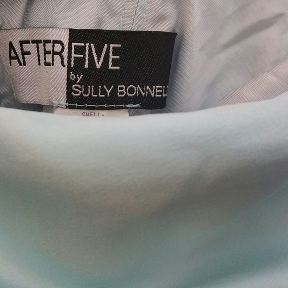 After Five vintage pale blue strapless poly matte satin evening gown - Picture 9 of 9